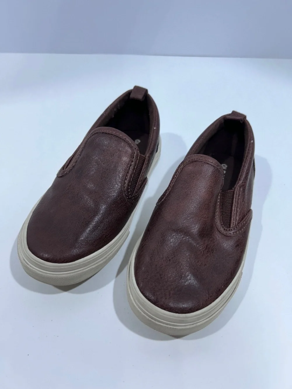 OLD NAVY Boys-Girls-Kids Brown w/Rubber bottom grip Dress/Play Shoes Size 9-GUC